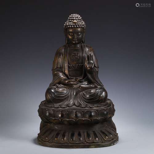 A Chinese Bronze Gautama Buddha