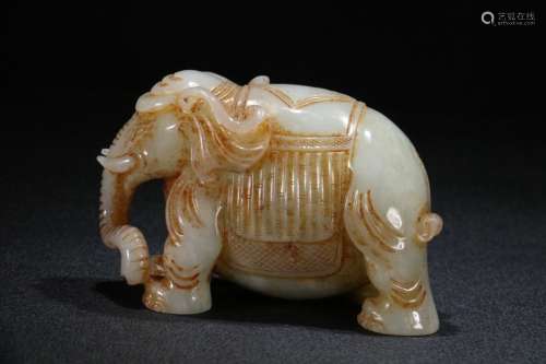 A Chinese Tianhuang Stone Ornament Of Elephant