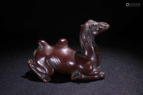 A Chinese Bronze Ornament Of Camel Shaping