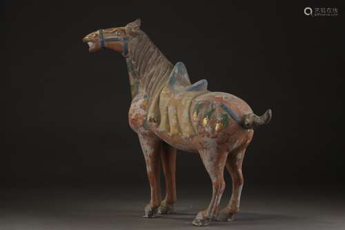 A Chinese Three-Colored Potter Horse