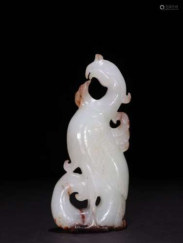 A Chinese Hetian Jade Ornament Of Phoenix