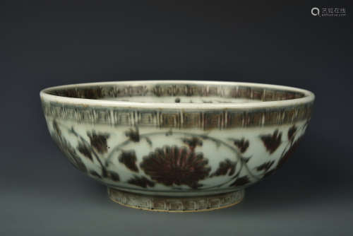 A COPPER RED BOWL MING DYNASTY