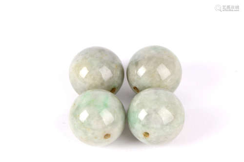 A GROUP OF JADEITE BEADS