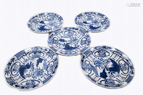 BLUE AND WHITE PLATE TAISHO PERIOD