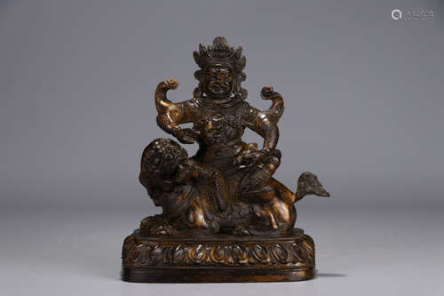 CHINESE GILT BRONZE BUDDHA