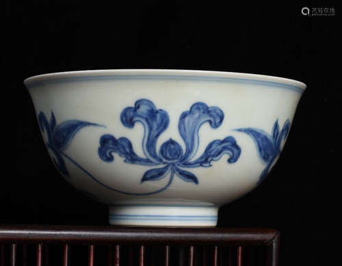 CHINESE BLUE & WHITE BOWL