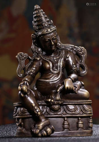 CHINESE GILT BRONZE BUDDHA