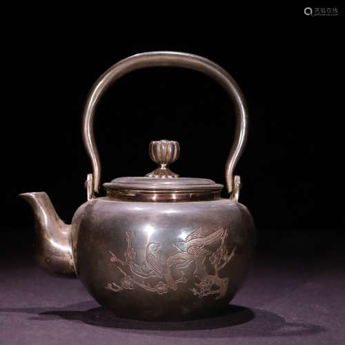 CHINESE SILVER POT