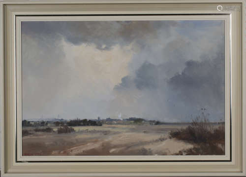 Marcus Ford - 'Squally Weather, near Orford', 20th century oil on canvas, signed recto, titled Frost