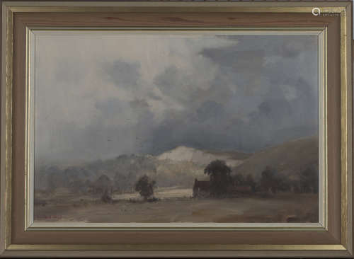 Marcus Ford - 'The Chalk Pit, near Lewes', 20th century oil on canvas, signed recto, titled Frost