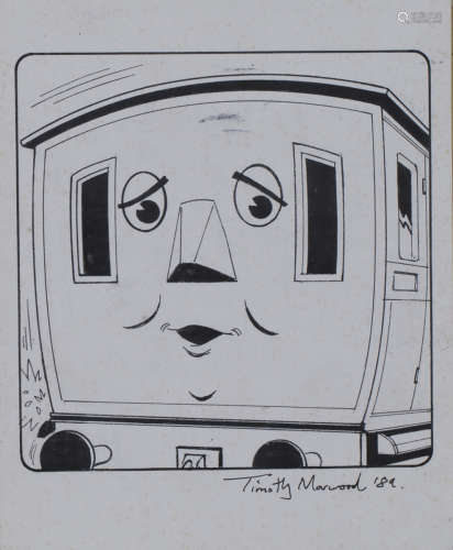 Timothy Marwood - 'Annie' (Thomas the Tank Engine Illustration), pen and ink, signed and dated '89