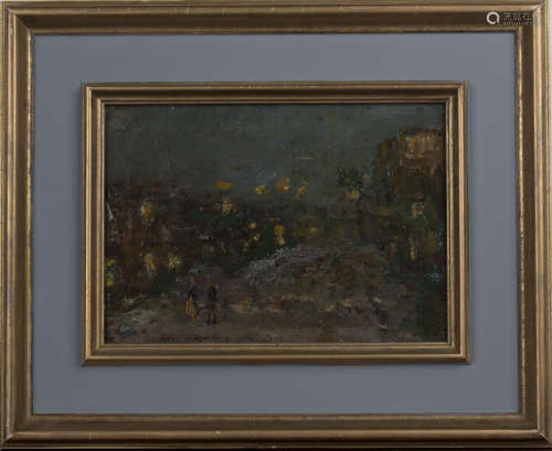 Konstantin Korovin - 'Paris', oil on panel, signed, titled and dated 1907 recto, information