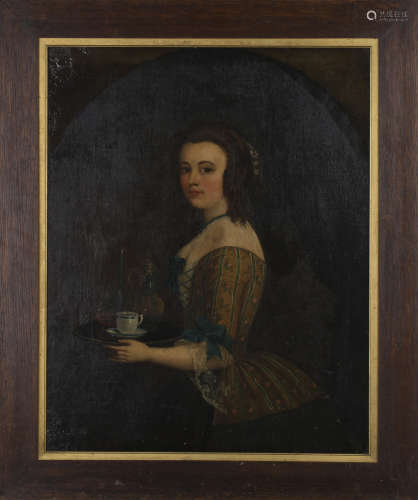 Follower of Philip Mercier, Continental School - Three-quarter Length Portrait of a Young Woman