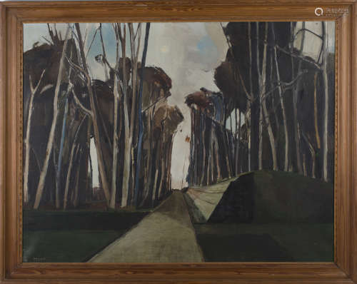 Keith Frederick Grant - 'Roman Wall, Verulamium', oil on canvas, signed recto, titled and