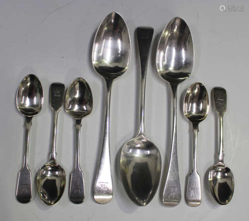 A set of three George III silver Old English pattern tablespoons, London 1796 by George Smith &