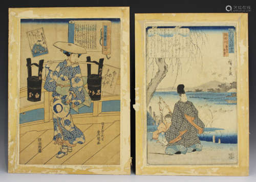 Utagawa Hiroshige (1797-1858) - a Japanese woodblock oban tateye print from the series 'Toto Kyuseki