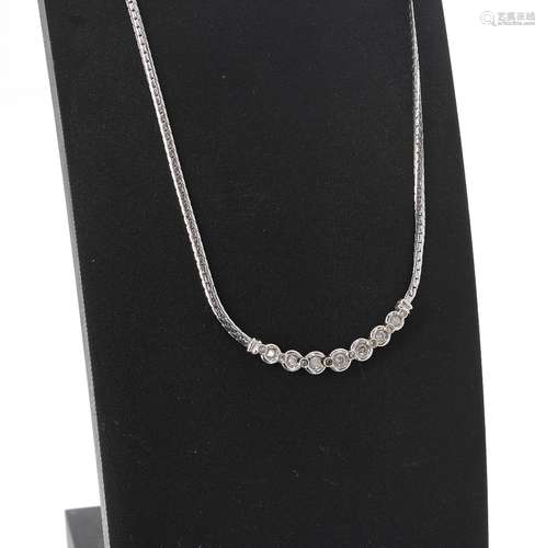 9ct white gold diamond necklace, 5.64gm (138568-2-A)