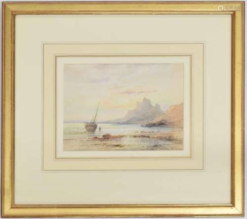 Emil A. Krause (fl. 1891-1914) - 'Mt. Orgueil Castle, Jersey', signed, also inscribed,