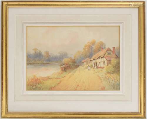 Henry English (19th/20th century) - 'By Avenside', signed, also inscribed on a label verso, pencil