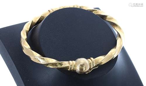 Yellow metal bangle, 22ct, 20.1gm (138156-3-A)