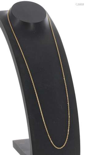 18ct yellow gold slender necklace, 4.4gm, 20