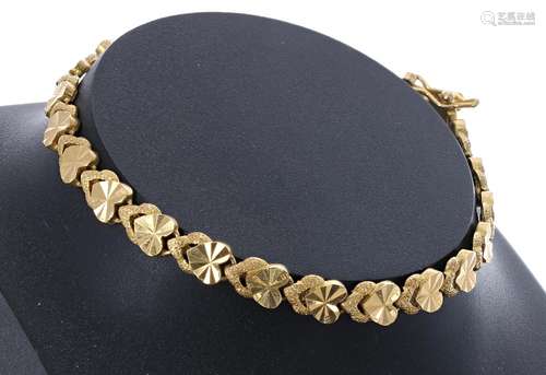 Yellow metal bracelet, 22ct, 12.9gm (138156-4-A)