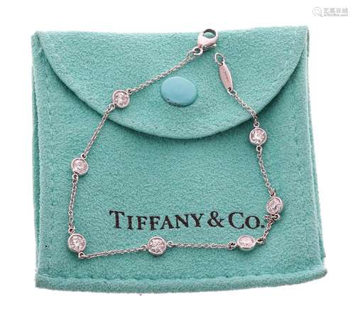 Elsa Peretti for Tiffany & Co. 'Diamonds by the Yard' platinum bracelet, 1.05ct approx, clarity