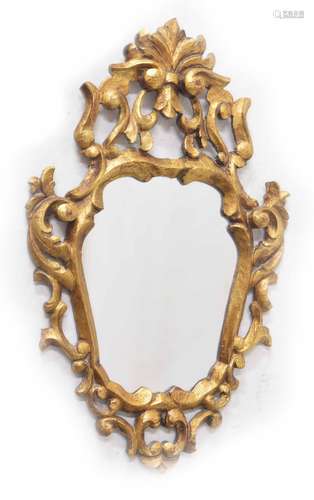 Regency style gilt foliate carved wall mirror, 17