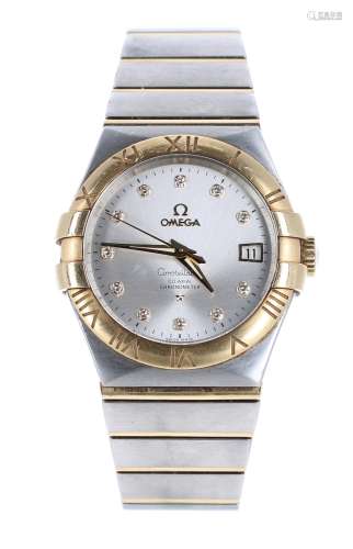 Omega Constellation Co-Axial Chronometer gold and stainless steel automatic gentleman's bracelet