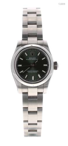 Rolex Oyster Perpetual stainless steel lady's bracelet watch, ref. 176200, circa 2018, serial no.