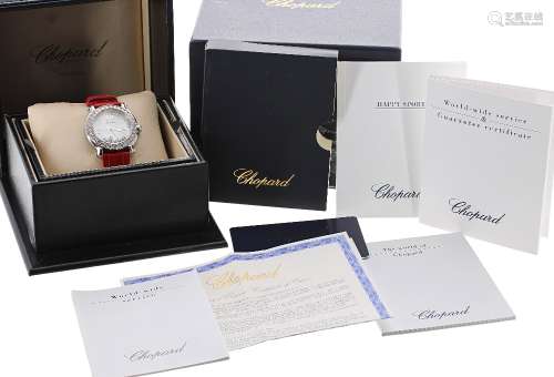 Chopard 'Happy Sport' diamond set lady's stainless steel wristwatch, ref. 8475, circa 2015, serial