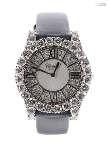 Stunning Chopard L'Heure Du Diamant 18ct white gold diamond set automatic lady's wristwatch, ref.
