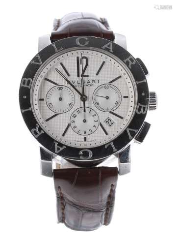 Bulgari Chronograph automatic stainless steel gentleman's wristwatch, ref. BB 42 SL CH, no. 27xx,