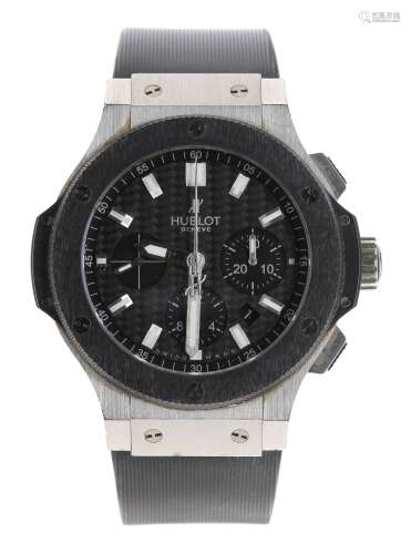 Hublot Big Bang chronograph stainless steel and ceramic gentleman's wristwatch, serial no. 9136xx,
