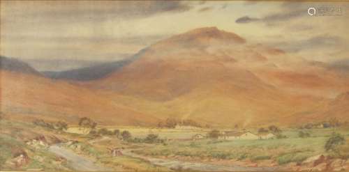 Isaac Cooke (1846-1922) - 'Great Gable from West Lake Mead, signed, watercolour, label and titled