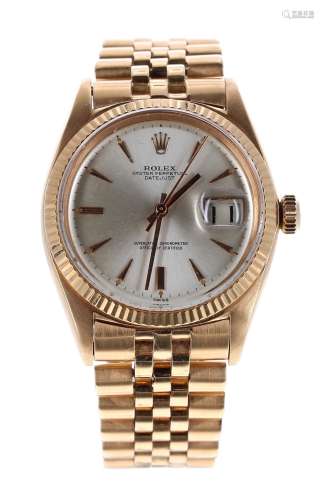 Rolex Oyster Perpetual Datejust 18ct gentleman's bracelet watch, ref. 1601, circa 1978, serial no.