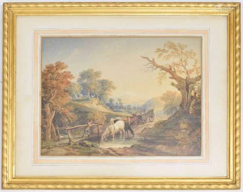 18th century after Thomas Gainsborough (1727-1788) - 'The brook by the way', watercolour, 12