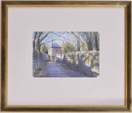 Simon Hodges (20th/21st century) - 'Walking up to Newtown in the Evening, Bradford on Avon', signed,