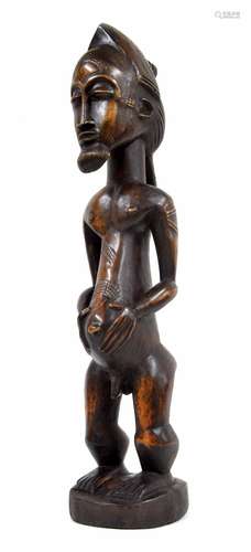 Ivory Coast tribal carved figure of Baule Blolo Bian (Spirit Husband), 26