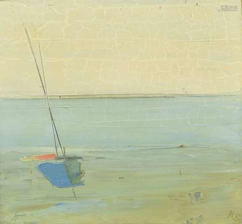 John Lawrence (20th/21st century) - 'Harbour-Dawn', signed with initials and dated '65, (1965), also