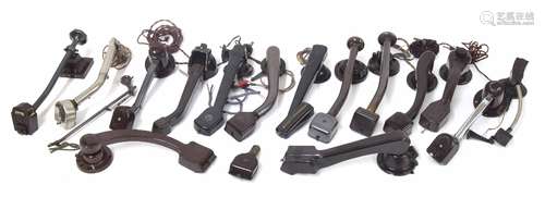 Collection of vintage gramophone pickup arms/heads; including Bakelite Harlie, HMV, G Marconi,