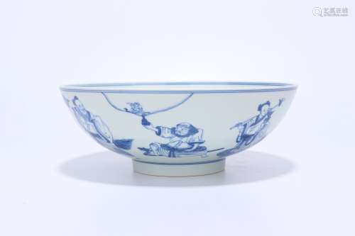 a blue and white porcelain 