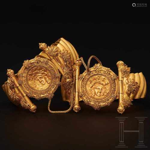Ein elegantes Paar feinst gearbeiteter frühhellenistischer Goldarmbänder, 4. - 3. Jhdt. v. Chr.Ein