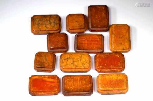 12 PIECES OF BEESWAX MADE BELT BUCKLES