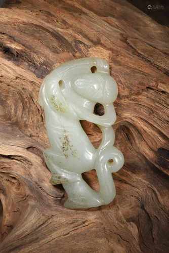 A HETIAN JADE CARVING DEPICTING MOON GODDESS