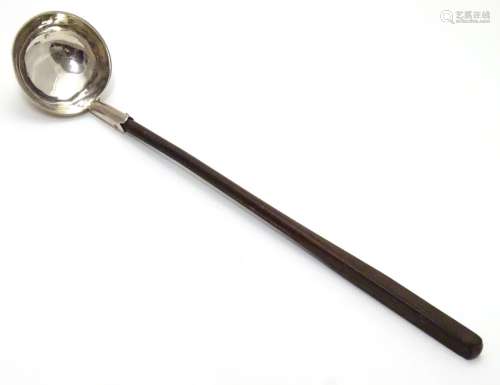 A Geo III Scottish silver ladle. 8 1/2