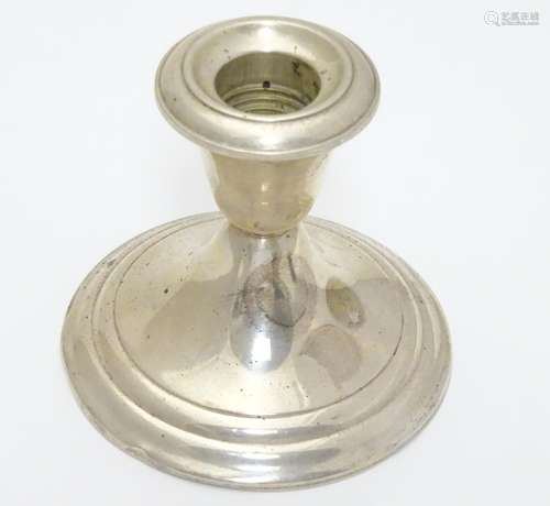 An American Sterling silver candlestick by Gorham Manufacturing Co. 3 1/2