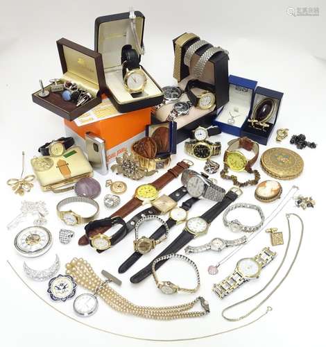 A quantity of assorted 20th & 21stC wristwatches including examples by Folli Follie, coin watch,