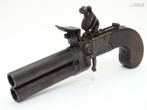 Militaria: a flintlock tap-action pocket pistol / gun by Joseph & William Richards, London