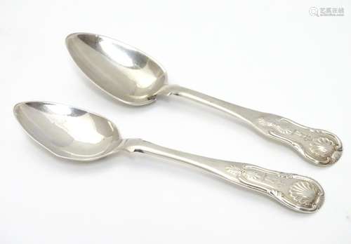 Two Scottish silver teaspoons by Robert naughton, one hallamrked Edinburgh 1820, the other with